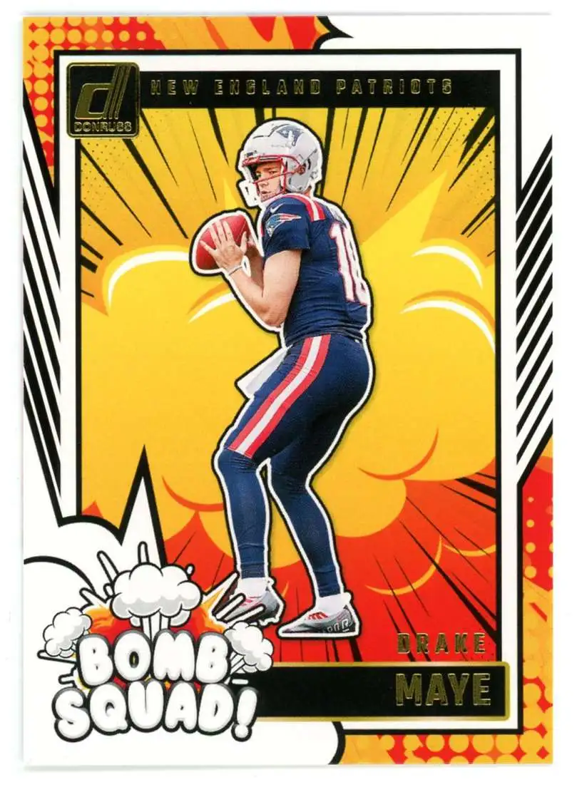 NFL 2024 Panini Donruss Football Bomb Squad Drake Maye #28 [Rookie]