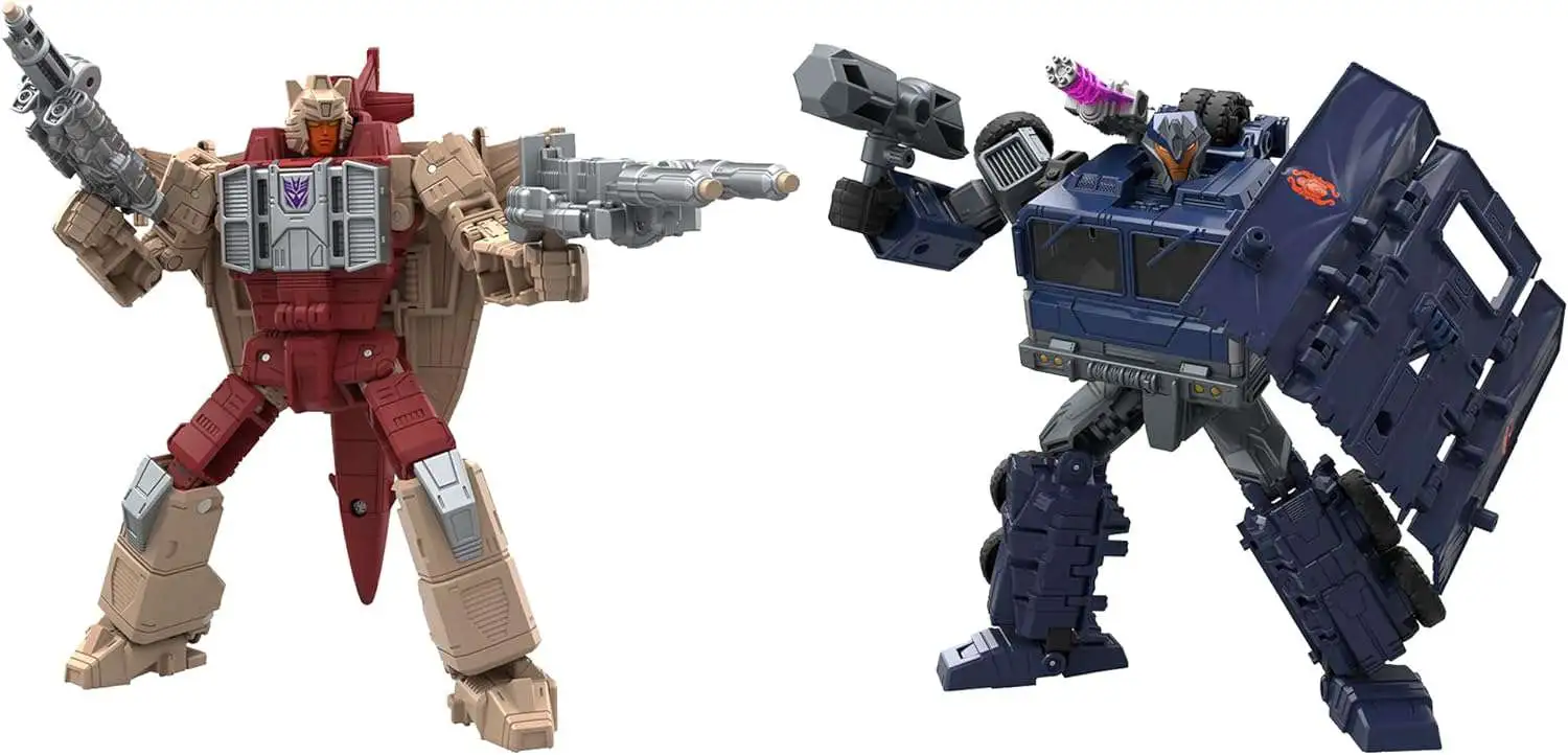 Transformers Legacy United Doom 'N Destruction Collection Prime Universe Breakdown & Windsweeper with Targetmaster Decepticons Ozone & Clean Sweep Exclusive Deluxe Action Figure 4-Pack [Mayhem Attack Squad]