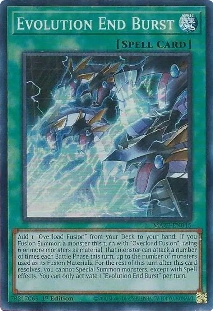 YuGiOh Trading Card Games Maze of Memories Super Rare Evolution End Burst MAZE-EN015