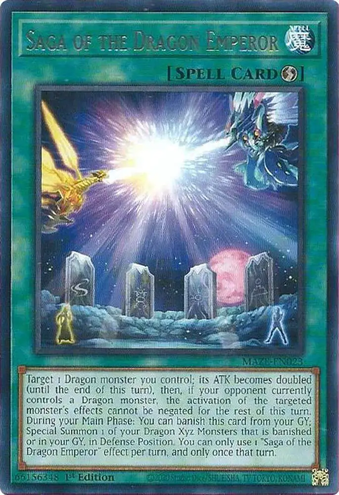 YuGiOh Trading Card Games Maze of Memories Rare Saga of the Dragon Emperor MAZE-EN023