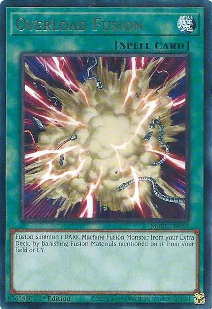 YuGiOh Trading Card Games Maze of Memories Rare Overload Fusion MAZE-EN056