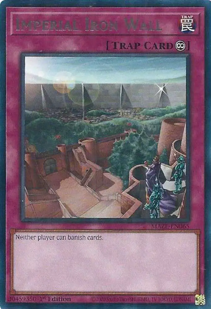 yugioh maze of memories cards Trading Card Games Single Card Rare Imperial Iron Wall MAZE-EN065 Yugioh Maze of Memories (MAZE)