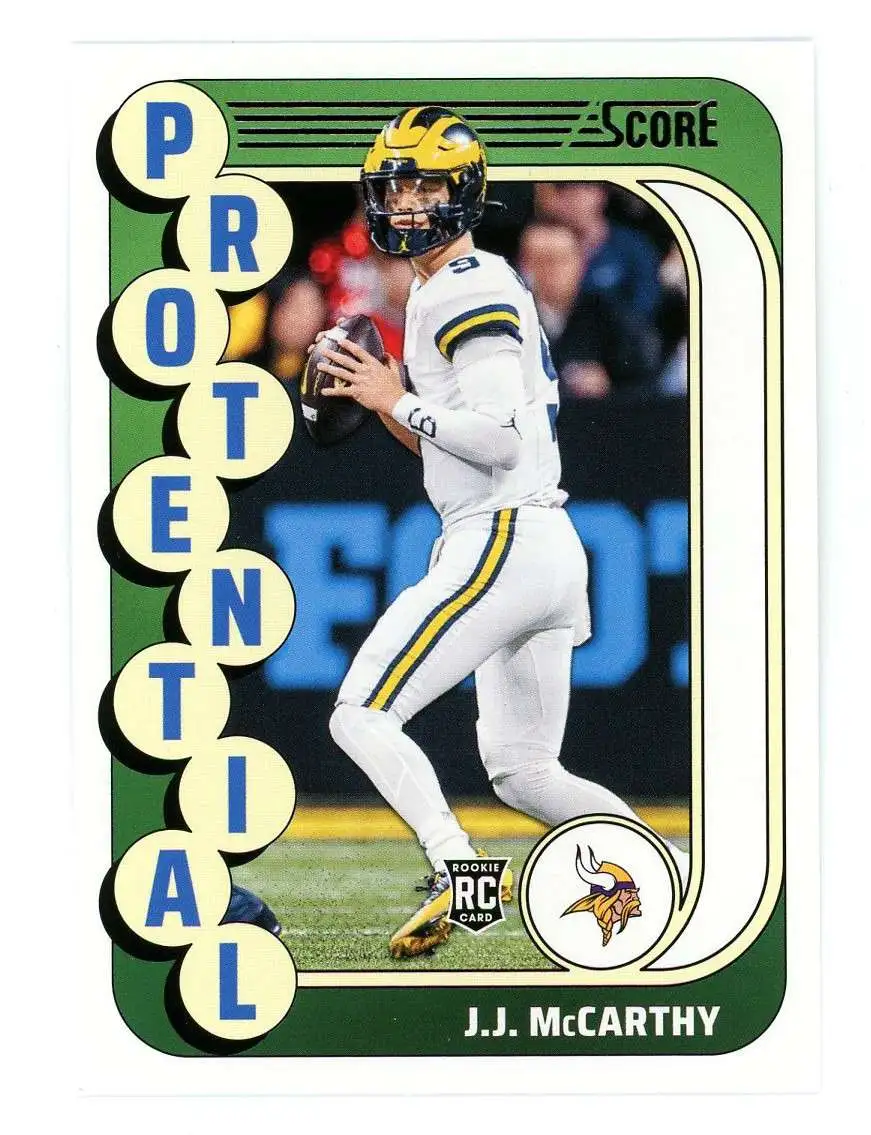 NFL 2024 Score Football Protential J.J. McCarthy #10 [Rookie]