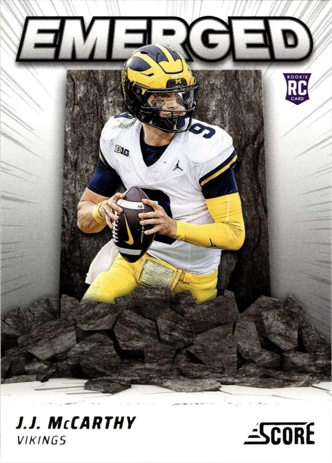 NFL 2024 Score Football Emerged J.J. McCarthy EM-JMY [Rookie]