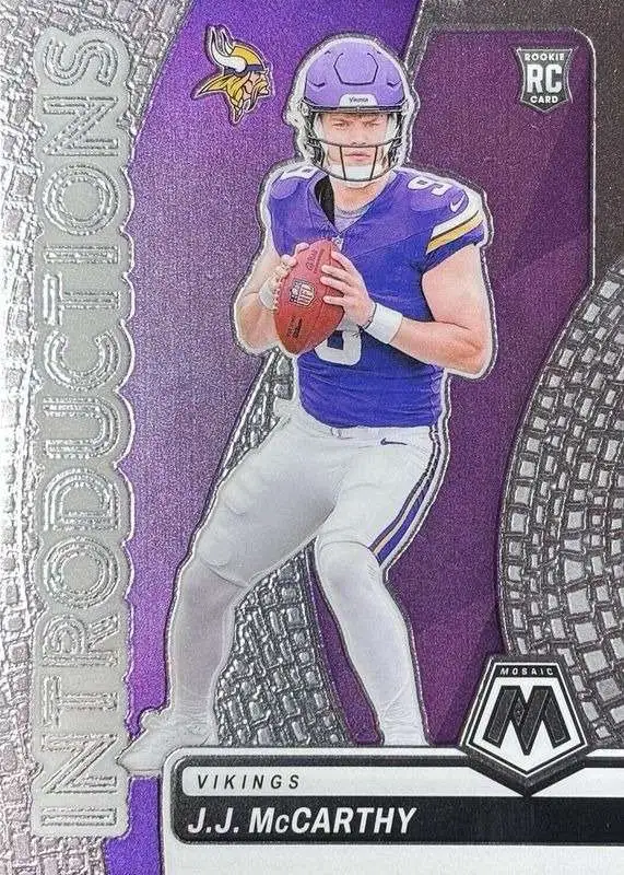 NFL 2024 Panini Mosaic Football Introductions J.J. McCarthy #5 [Rookie]