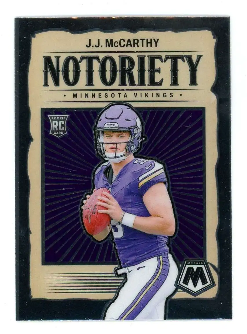 NFL 2024 Panini Mosaic Football Notoriety J.J. McCarthy #21 [Rookie]