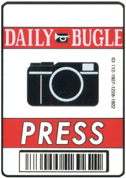 Funko Marvel Collector Corps Daily Bugle Press Pass 2.5-Inch Pin