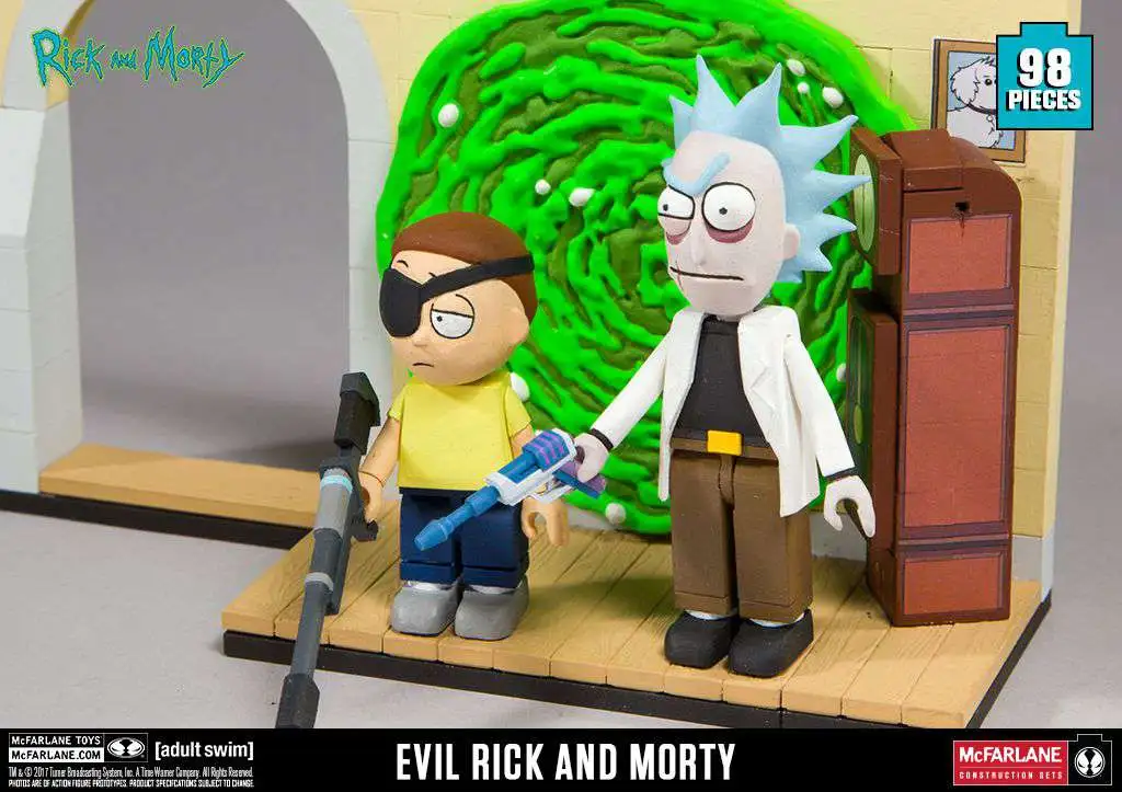 98 Pieces McFarlane Evil Rick and Morty Construction Set New 