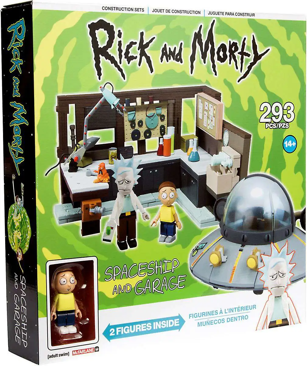 McFarlane Toys Rick Morty Spaceship Garage Large Construction Set - ToyWiz