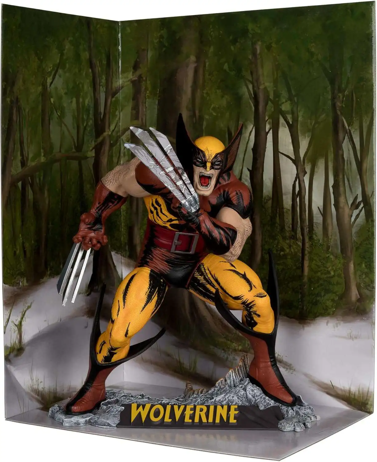 McFarlane Toys Marvel Wolverine Posed Figure with Scene [The Incredible Hulk #340]