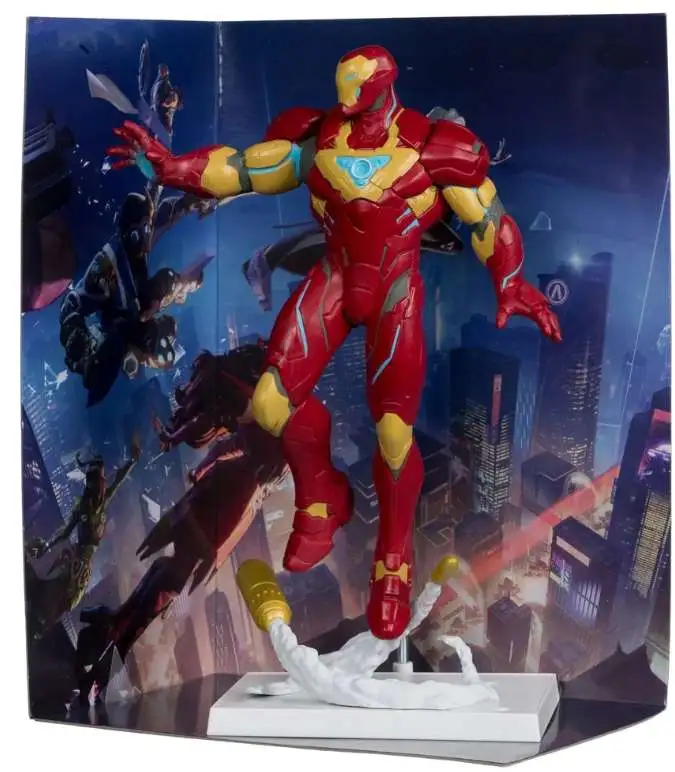 McFarlane Toys Marvel Rivals Gamerverse Iron Man Posed Figure with Scene & Comic