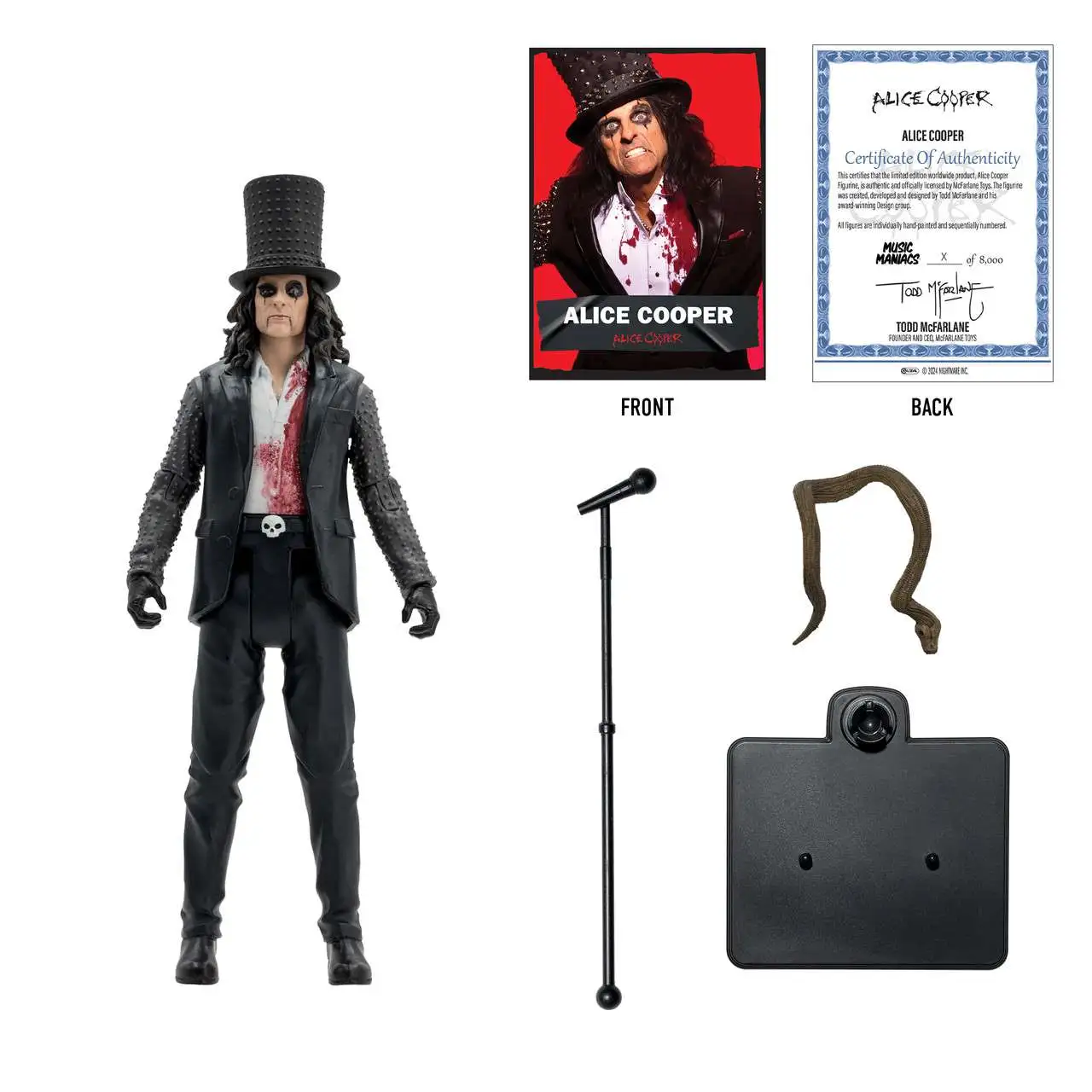 McFarlane Toys Music Maniacs Metal Alice Cooper 6 Action Figure - ToyWiz