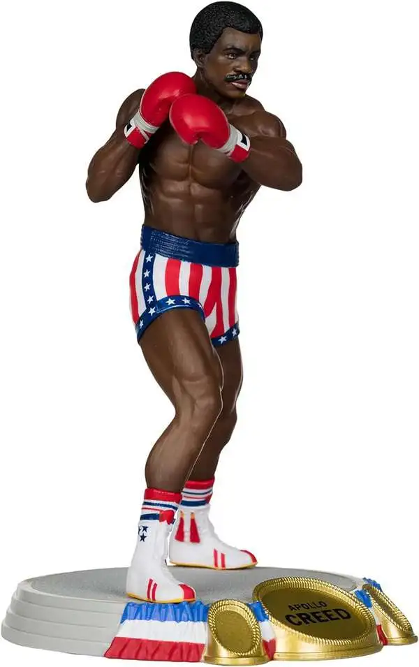 McFarlane Toys Rocky Movie Maniacs Apollo Creed 6-Inch Posed Figure [1976, Dark Blue Trim on Trunks]