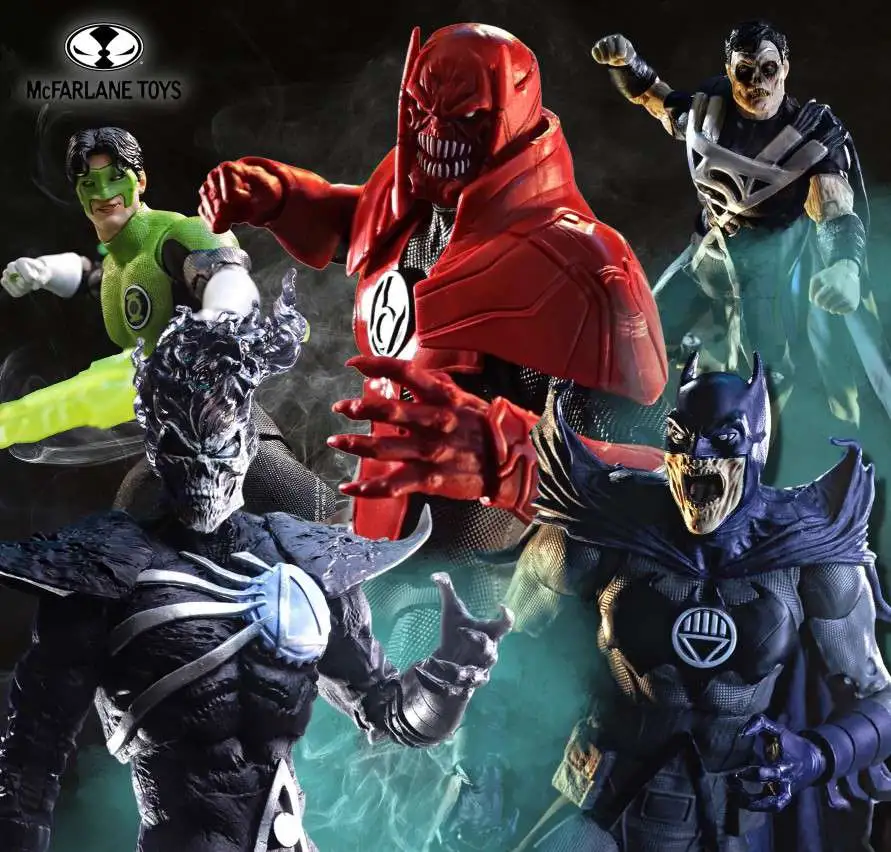 McFarlane Toys DC Multiverse Red Lantern Atrocitus Series Batman, Superman, Green Lantern & Deathstorm Set of 4 Action Figures (Pre-Order ships July)