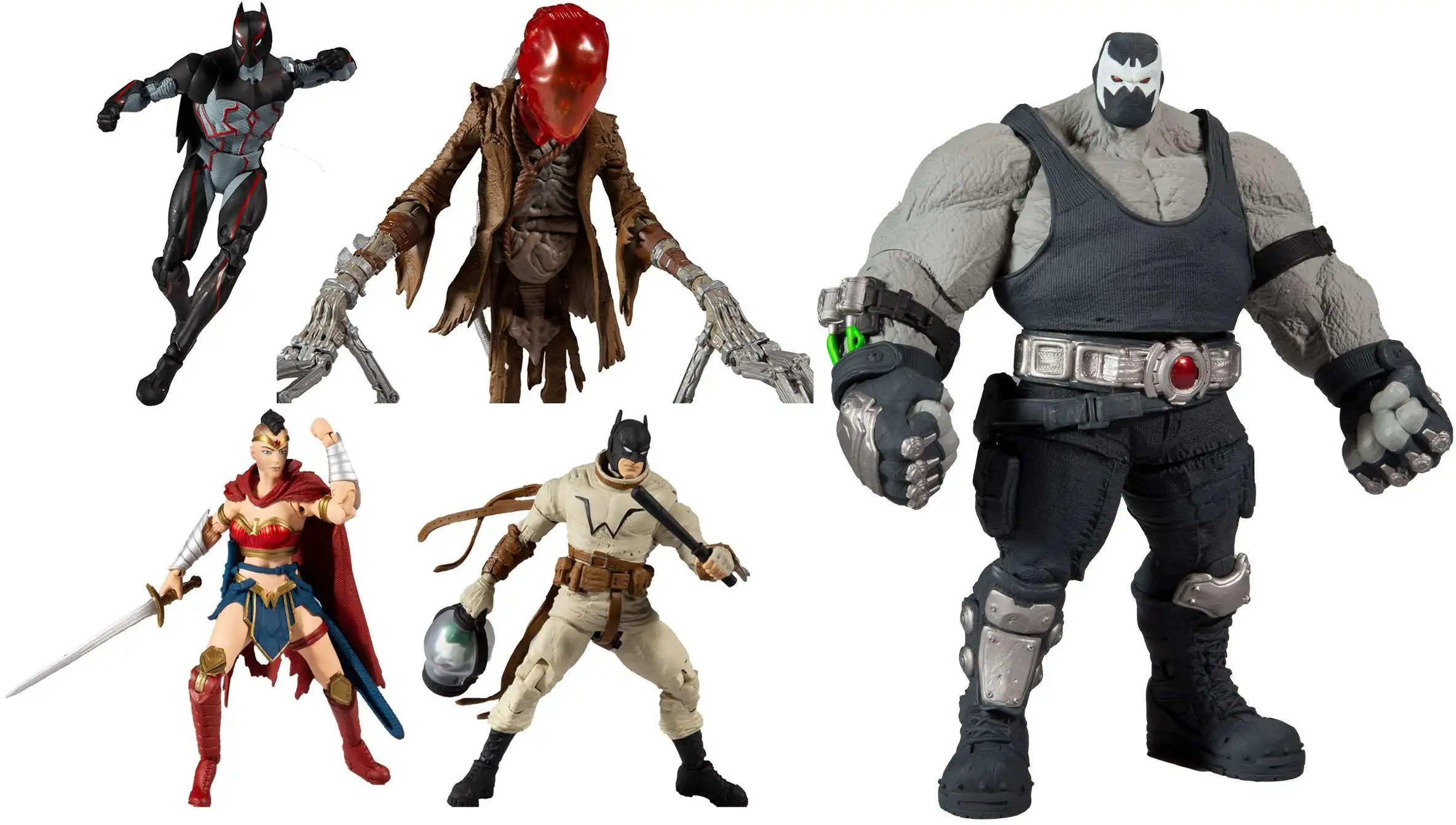 McFarlane Toys DC Multiverse Build Bane Series Batman, Wonder Woman,  Scarecrow Omega Set of 4 Action Figures Last Knight on Earth - ToyWiz