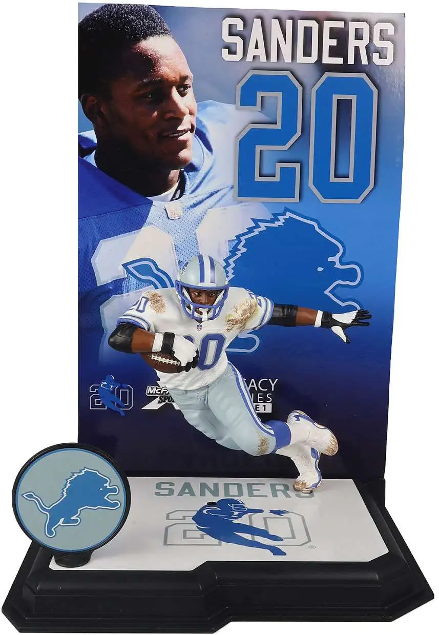 McFarlane Toys NFL Detroit Lions SportsPicks Football Barry Sanders 7  Action Figure White Jersey - ToyWiz