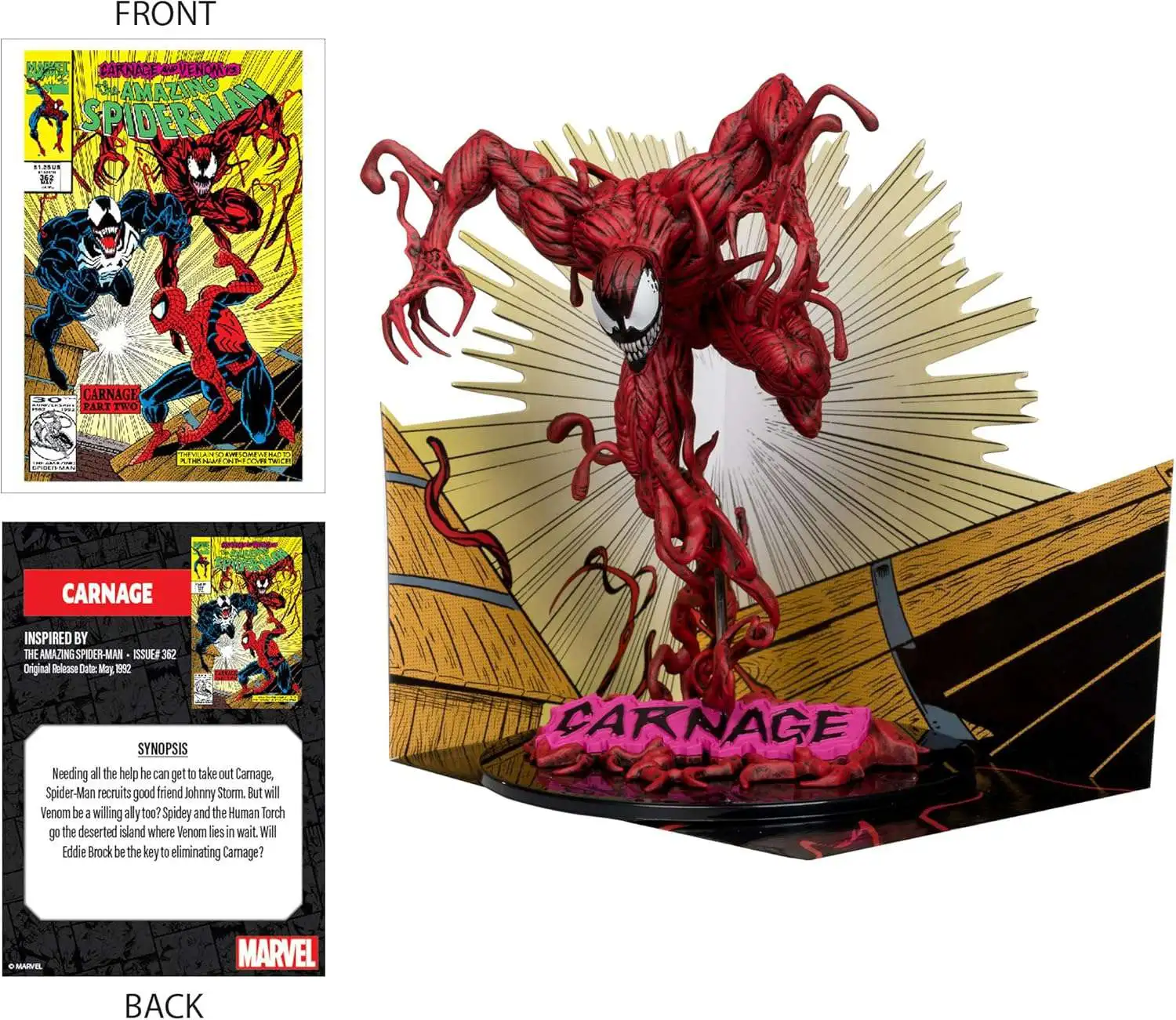 McFarlane Toys Marvel Carnage 110 Posed Figure with Scene