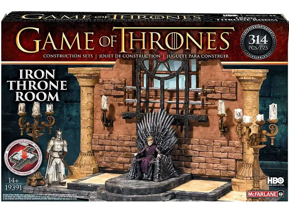 McFarlane Toys Game of Thrones Iron Throne Room Construction Set 19391 314pc for sale online 