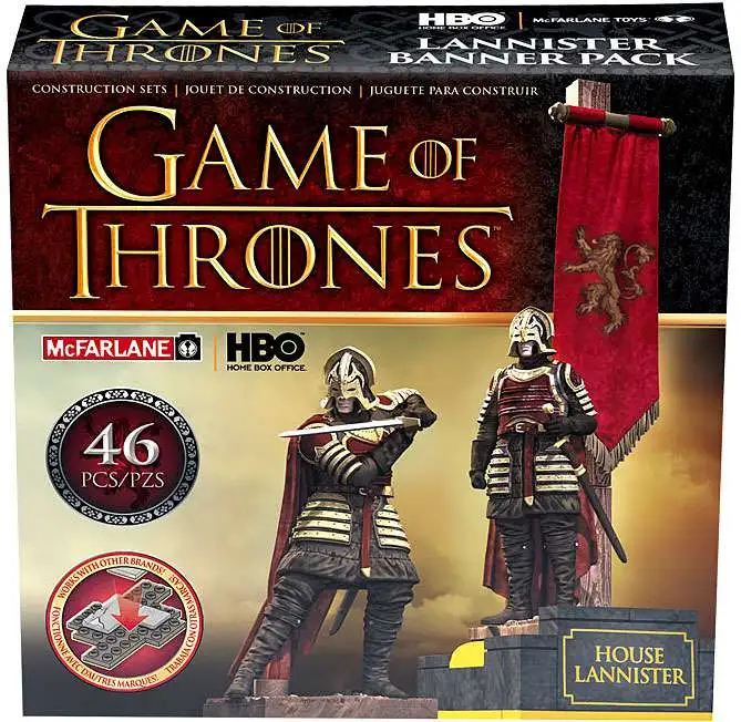 MCFARLANE TOYS GAME OF THRONES GOT LANNISTER BANNER PACK 2 SOLDIERS SIGIL 19361 