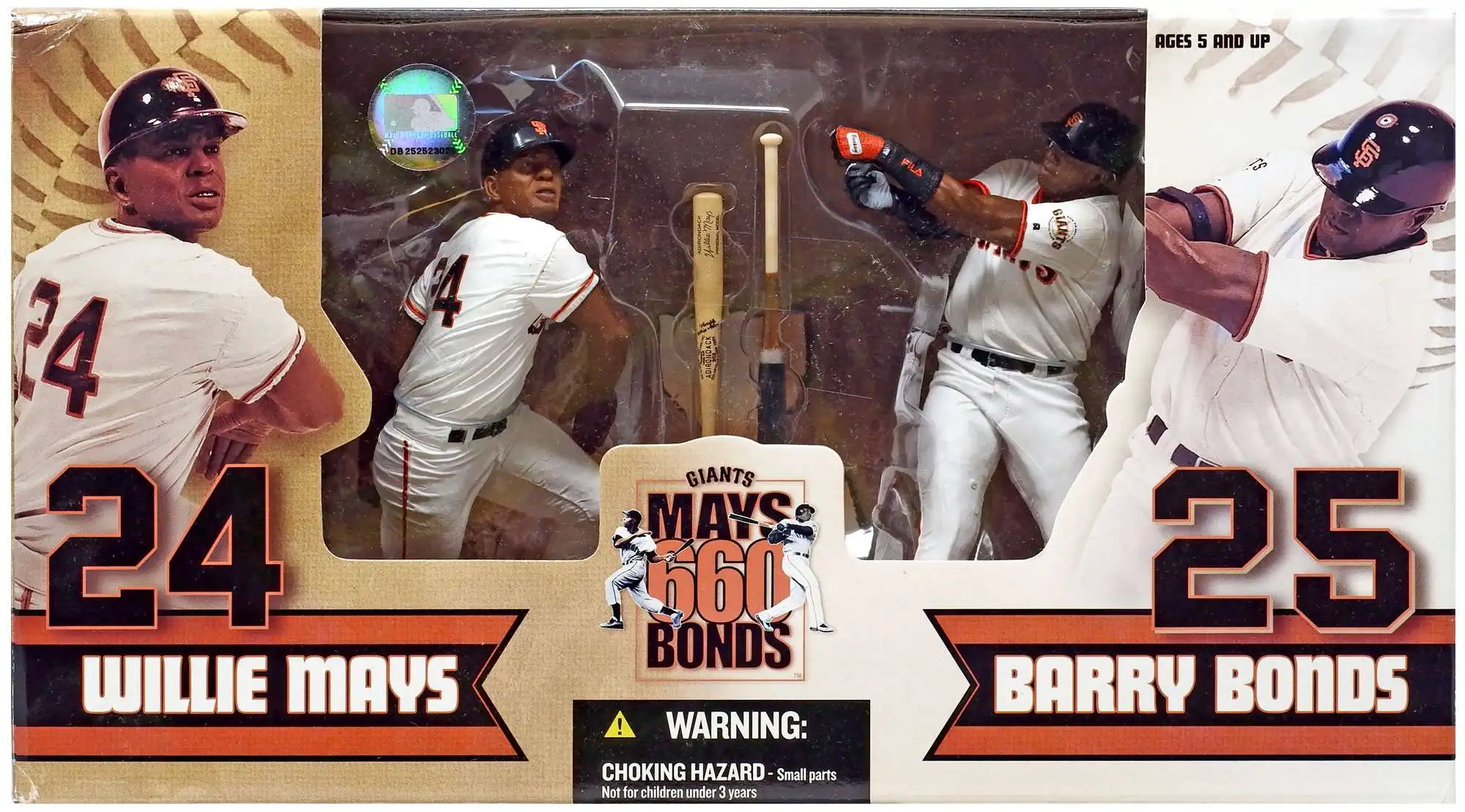 McFarlane Toys MLB San Francisco Giants Sports Picks Baseball Willie Mays & Barry Bonds Action Figure 2-Pack [White Jersey, Giants of the Home Run]