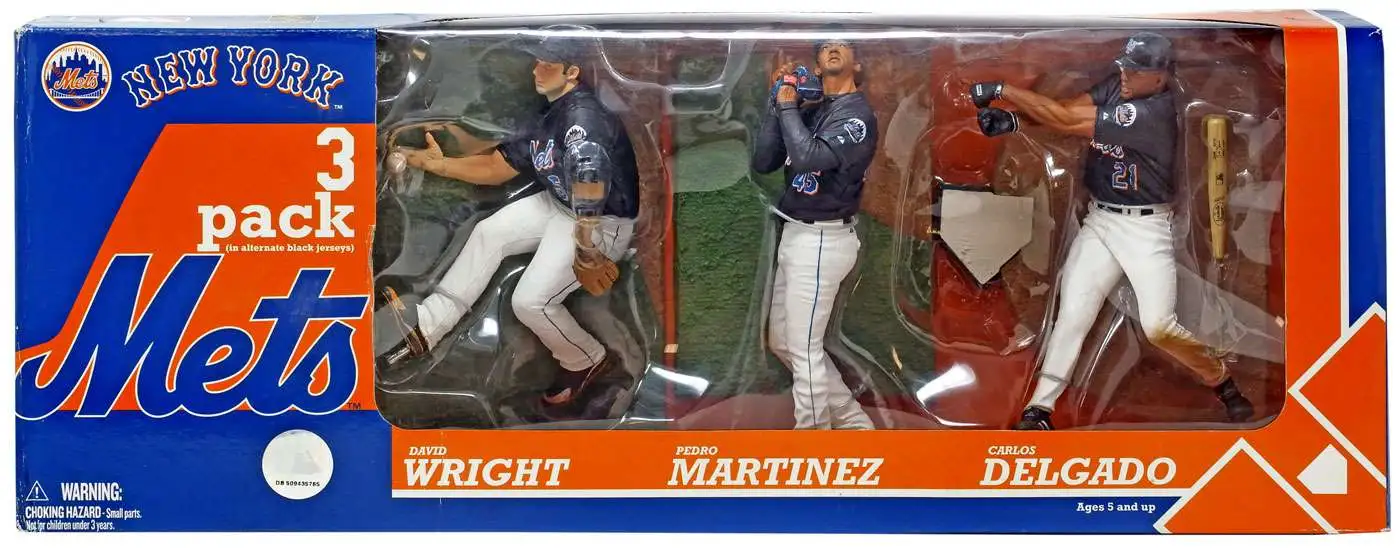 McFarlane Toys MLB New York Mets Sports Picks Baseball Exclusive 3-Pack David Wright, Pedro Martinez & Carlos Delgado Exclusive Action Figure 3-Pack [Damaged Package]