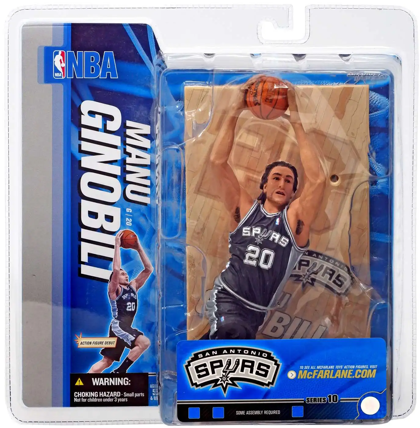 corona calina víctima McFarlane Toys NBA San Antonio Spurs Sports Basketball Series 10 Manu  Ginobili Action Figure Black Jersey - ToyWiz