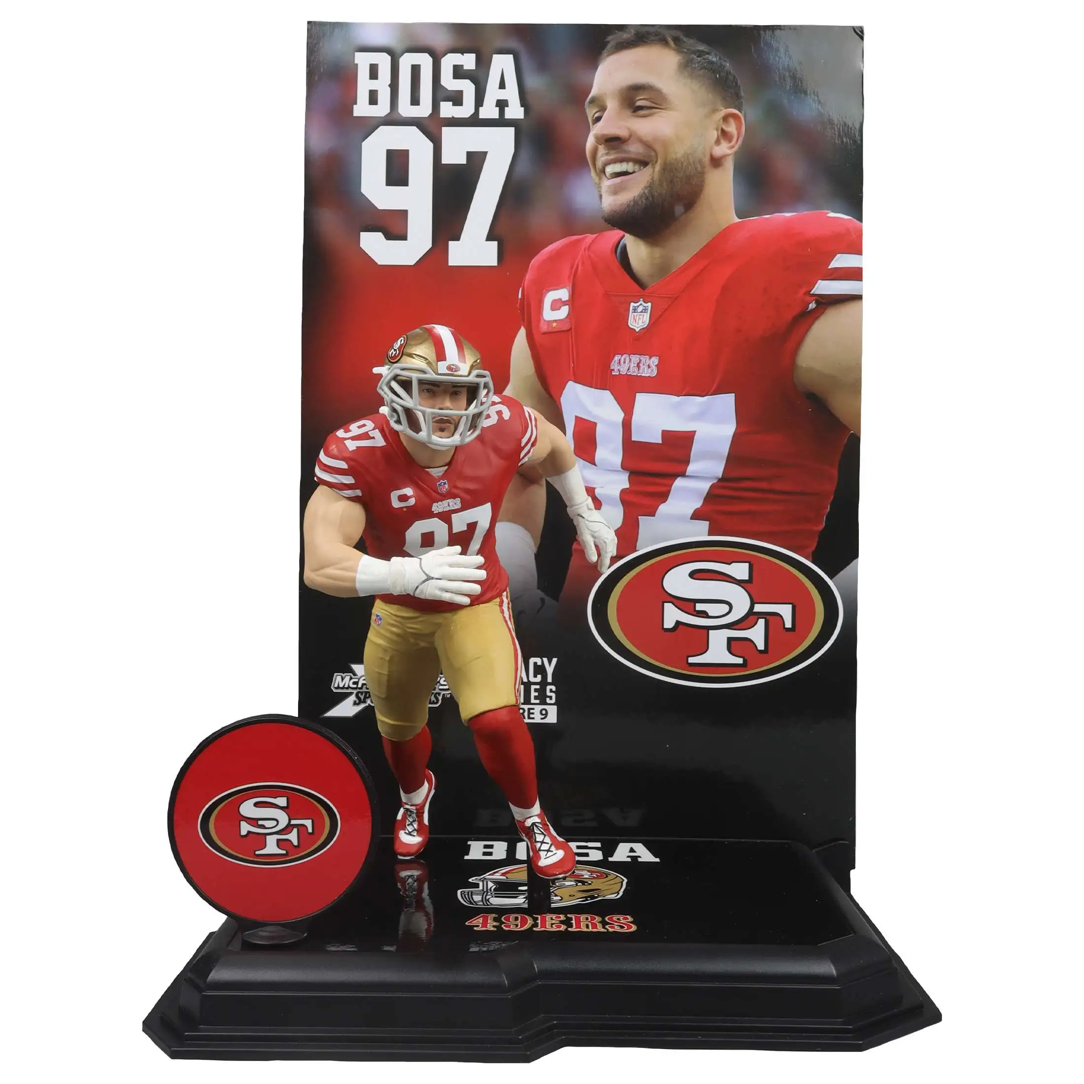 McFarlane Toys NFL San Francisco 49ers Sports Picks Football Nick Bosa Action Figure [Red Jersey, Regular Version]