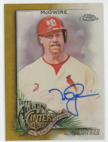 MLB 2022 Topps Allen & Ginter 25/50 Mark McGwire AGA-MM [Gold On Card Autograph]