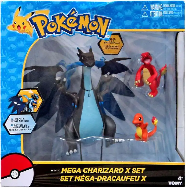 meloen stijl Moment Pokemon Mega Charizard X Exclusive Figure 3-Pack Set Charmander Charmeleon  TOMY, Inc. - ToyWiz