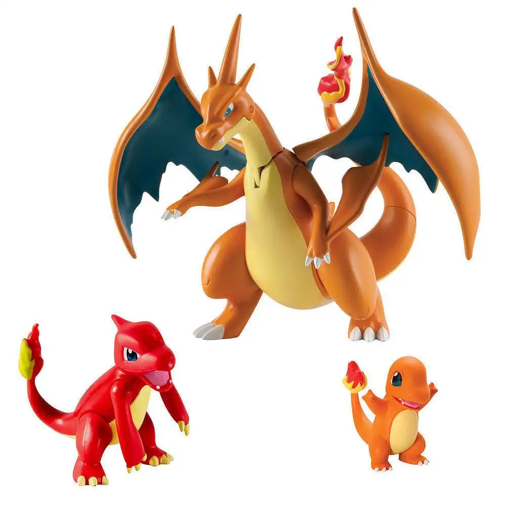 Pokemon Mega Charizard X Exclusive Figure 3-Pack Set [Charmander &  Charmeleon]