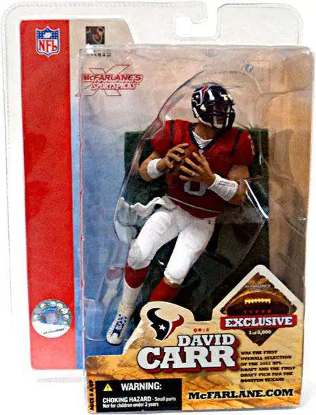 McFARLANE DAVID CARR HOUSTON TEXANS FIGURINE SERIES 7 FOOTBALL MIB BLACK  JERSEY