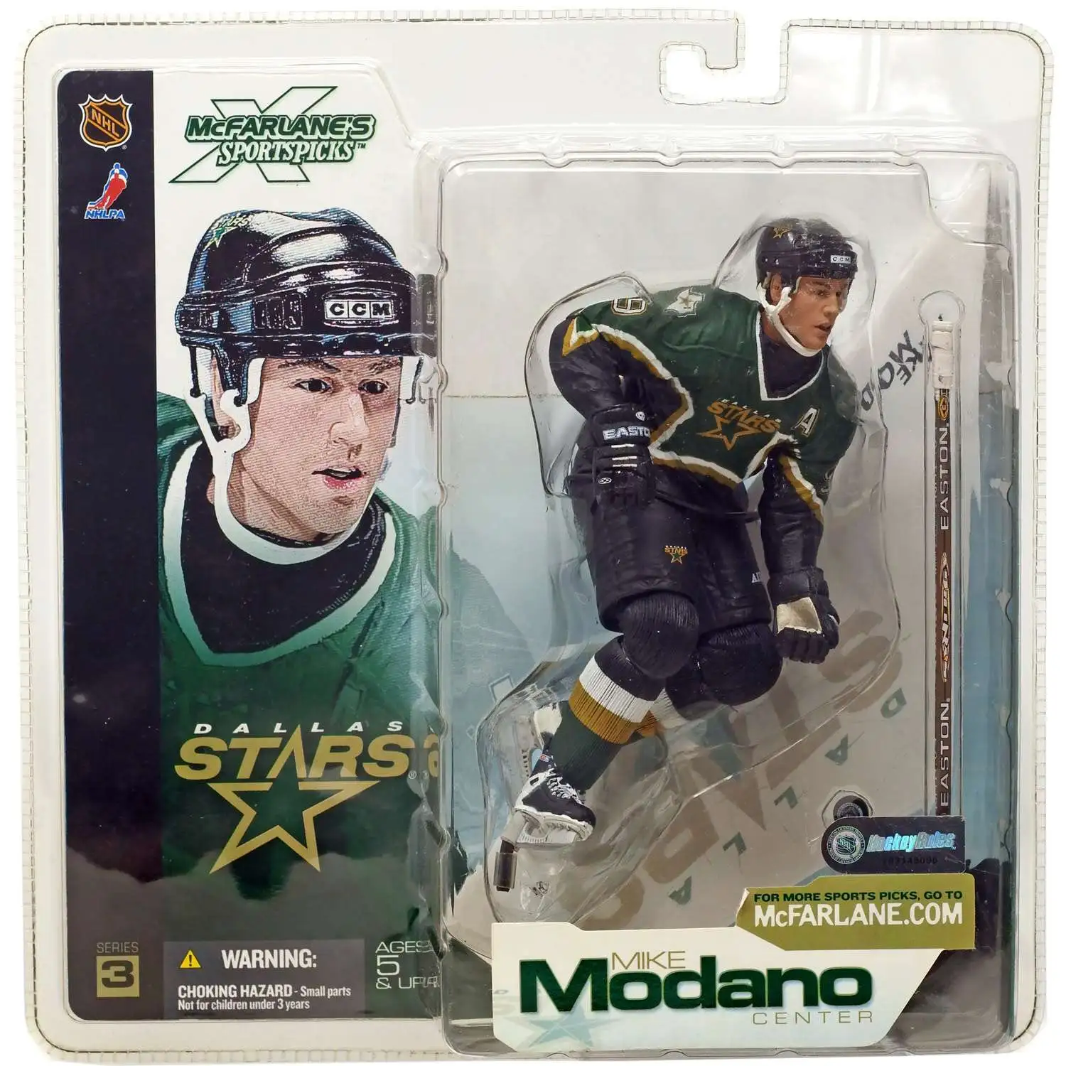 McFarlane Toys NHL Dallas Stars Sports Series 3 Mike Modano Action Figure [Green Jersey]