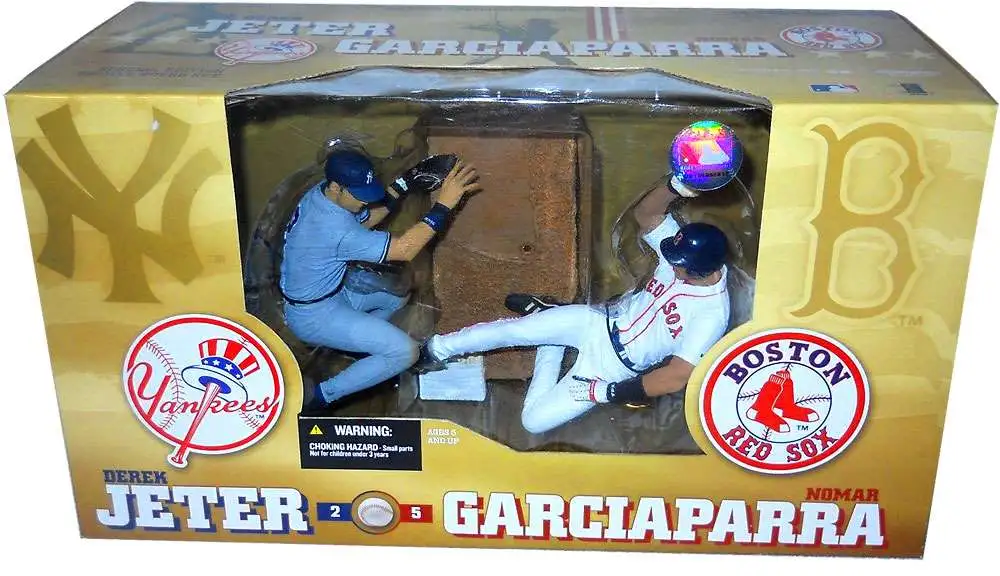 McFarlane Toys MLB New York Yankees / Boston Red Sox Sports Baseball Derek Jeter & Nomar Garciaparra Action Figure 2-Pack