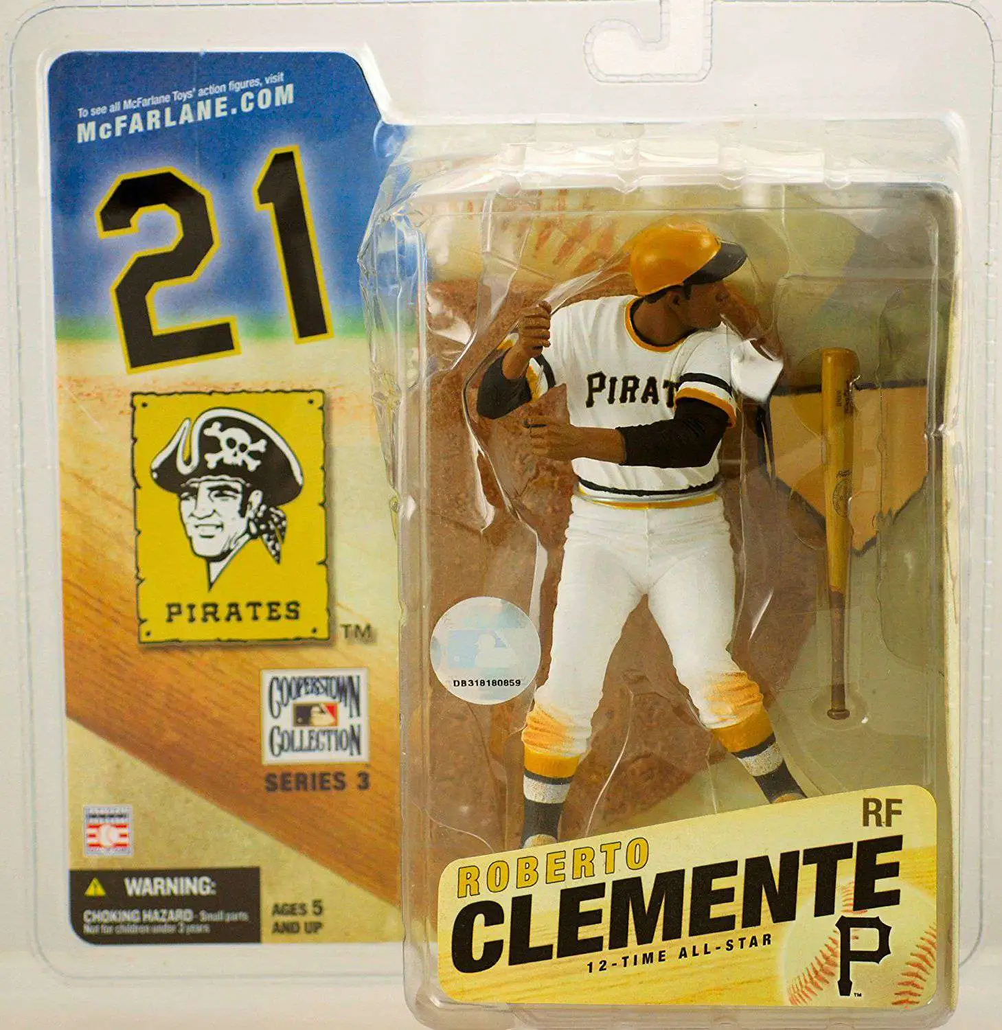 Roberto Clemente Mcfarlane Cooperstown Baseball Figure (white Jersey) -  Mint In Original Package