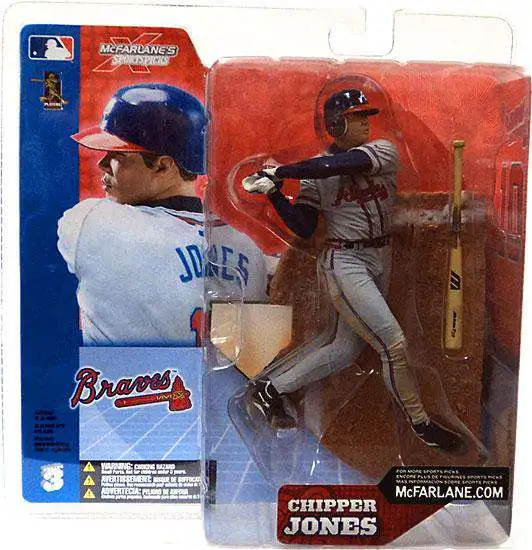 McFarlane Toys MLB Atlanta Braves Sports Picks Baseball Series 3 Chipper  Jones Action Figure Gray Jersey - ToyWiz