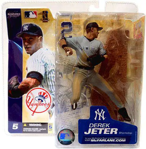 McFarlane Toys MLB New York Yankees Sports Picks Baseball Series 5 Derek  Jeter Action Figure Gray Jersey - ToyWiz