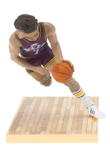 McFarlane Toys NBA New Orleans Jazz Sports Picks Basketball Legends Series  1 Pete Maravich Action Figure [Purple Jersey]