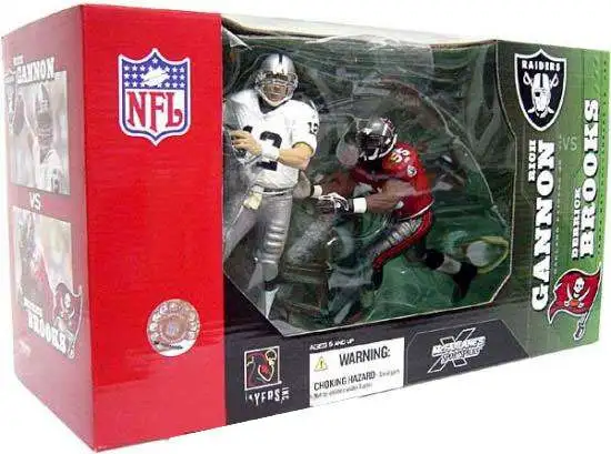 McFarlane Toys NFL Oakland Raiders / Tampa Bay Buccaneers Sports Football  Rich Gannon & Derrick Brooks Action Figure 2-Pack [Damaged Package]