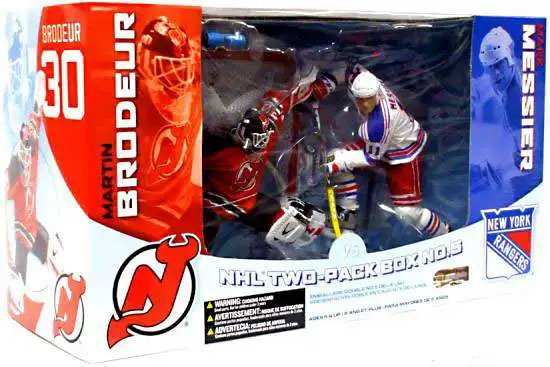 McFarlane Toys NHL New Jersey Devils & New York Rangers Sports Picks Hockey  Martin Brodeur & Mark Messier Action Figure 2-Pack