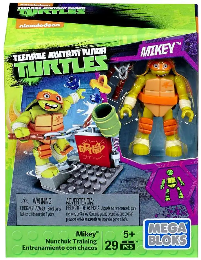 Mega Blocks teenage mutant ninja turtles/Nunchuk training/MIKEY 