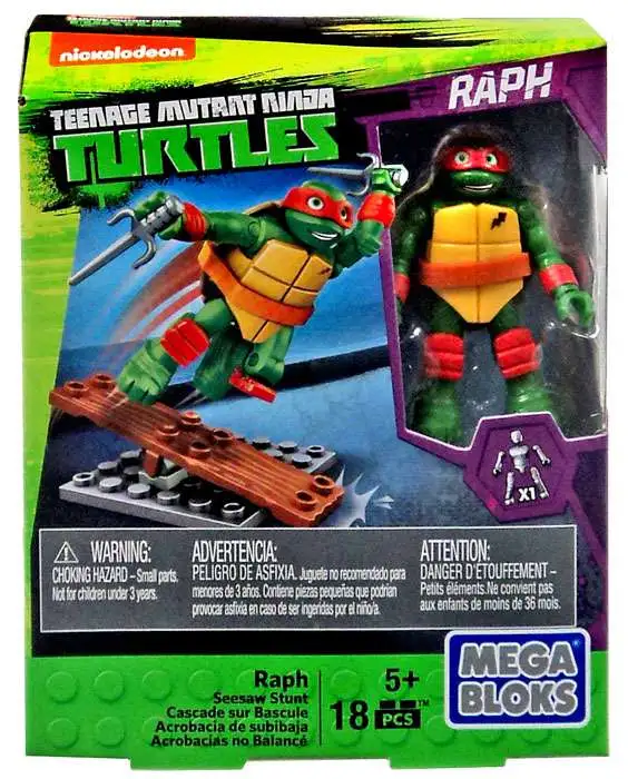 New Teenage Mutant Ninja Turtles-Raph Skateboard 21 pcs Mega Bloks. 