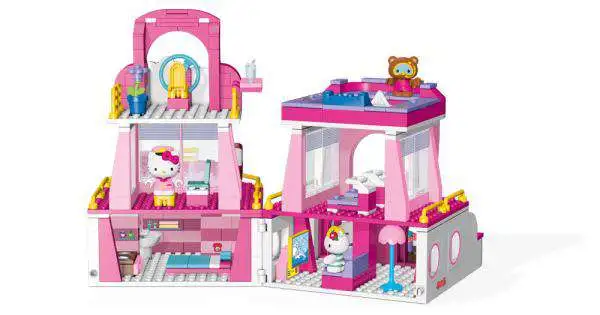 Hello Kitty Cruise Ship LEGO Toy Mega Bloks 10930 unboxing and playing 