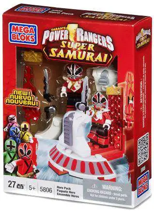 Mega Bloks RED RANGER HERO PACK Minifigure Power Rangers Super Samurai Boxed Set 