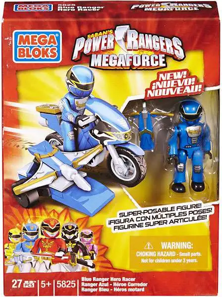 Mega Bloks Power Rangers blue ranger Super Megaforce Series 2 Figure