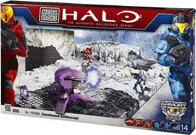 Halo Mega Bloks Set #96967 UNSC Blue Spartan with Spartan Laser Figure 