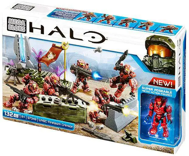 Halo Mega Bloks Set #97349 UNSC Crimson Spartan Mark with Accessories New 
