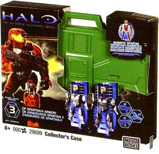 Halo Mega Bloks Set #96823 UNSC Green Spartan II with Assault Rifle Figure 