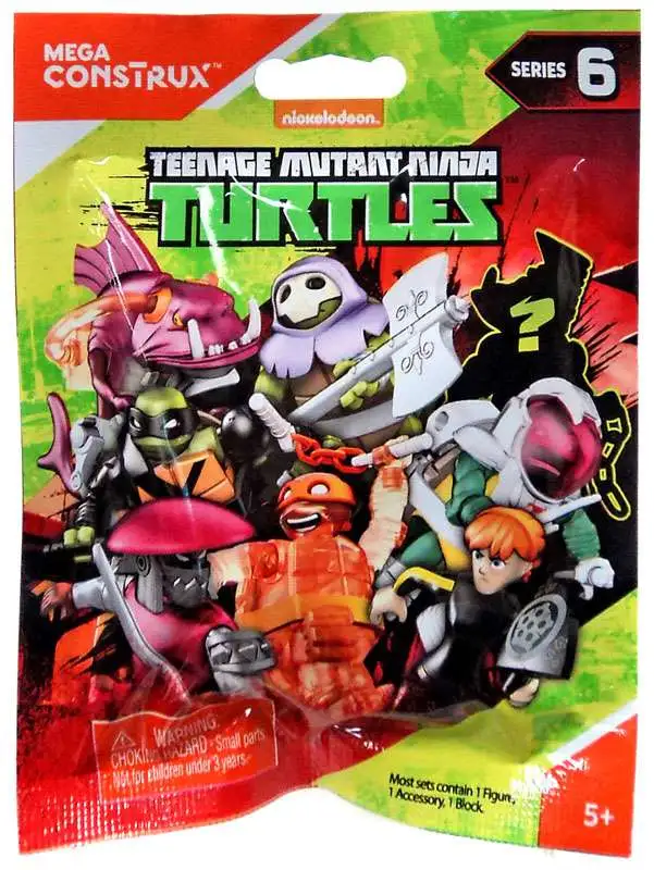 Lot of 10 Mega Construx Teenage Mutant Ninja Turtles Series 6 Blind Bags TMNT 