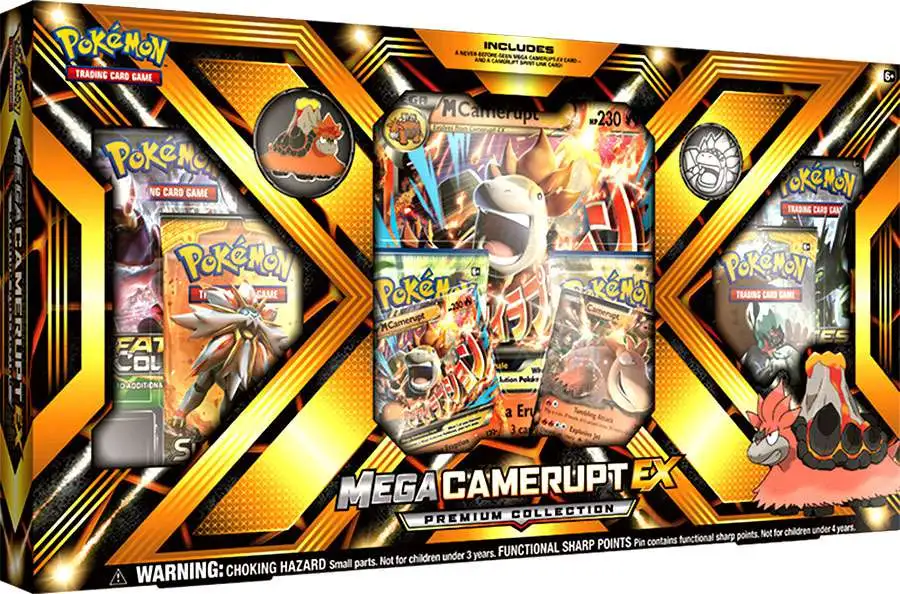 Nederigheid constante Overgang Pokemon Trading Card Game Sun Moon Mega Camerupt-EX Premium Collection 6 Booster  Packs, 3 Promo Cards, Pin Coin, Damaged Package Pokemon USA - ToyWiz