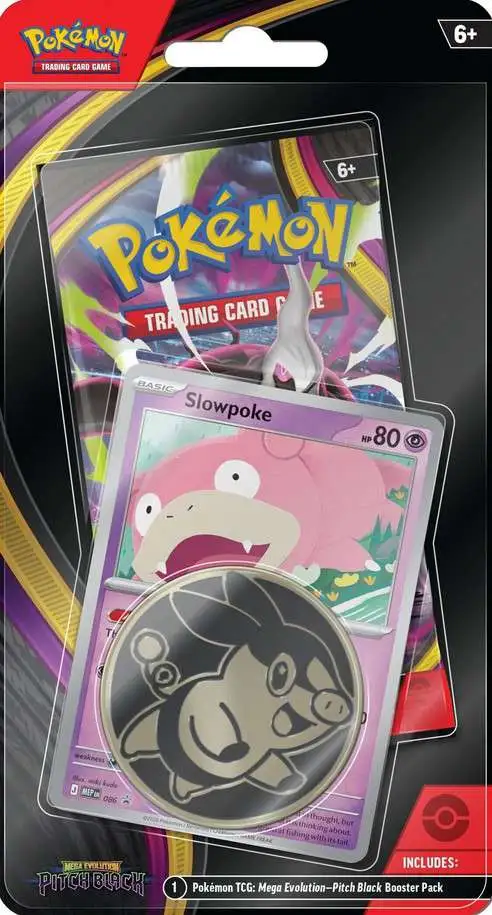 Pokemon Mega Evolution Pitch Black Slowpoke Checklane BLISTER Pack 1  Booster Pack, 1 Foil Promo Card Coin Pokemon USA - ToyWiz